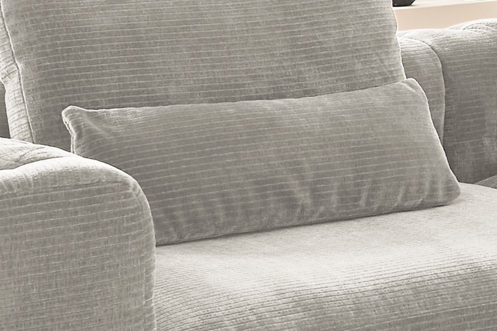 KAWOLA Nierenkissen SEPHI groß Cord Vintage silber