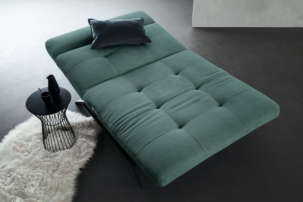 KAWOLA Relaxliege AMERIVA motorisch Maxi Feincord grün