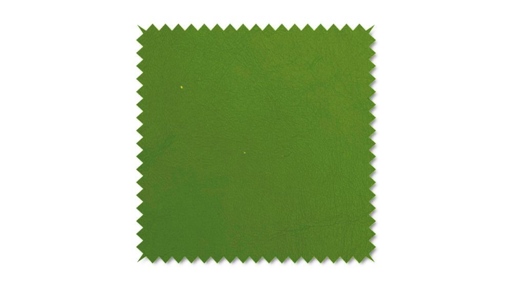 KAWOLA Stoffmuster Leder grün 10x10cm