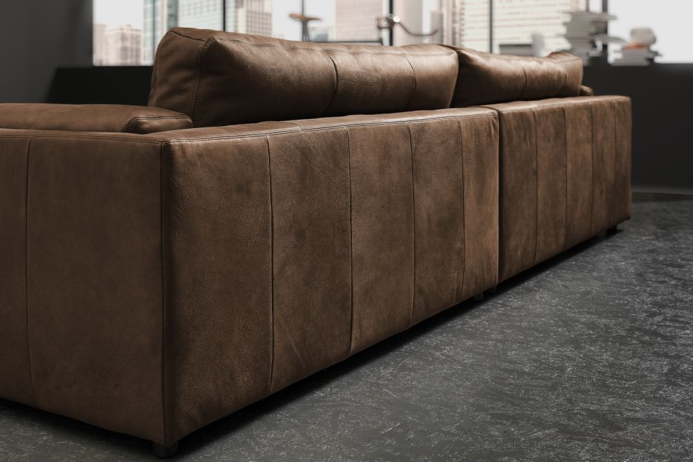 KAWOLA Big Sofa RAINA Leder braun