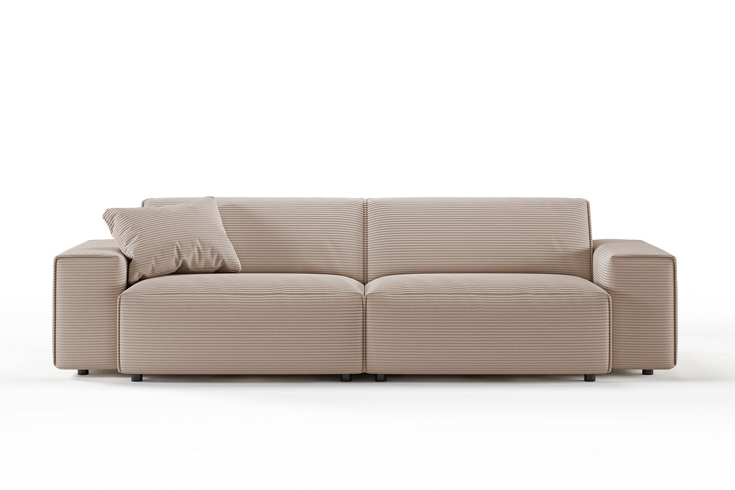 🦚 KAWOLA Sofa RANI 3-Sitzer Cord taupe (Designermöbelstück)