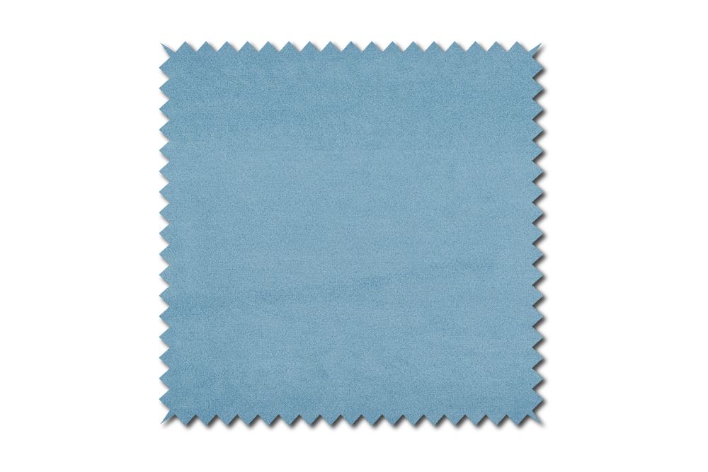 KAWOLA Stoffmuster Velvet hellblau 10x10cm