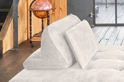 KAWOLA Rückenkissen WIOLO velvet cremeweiß