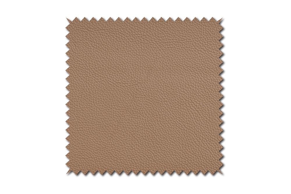 KAWOLA Stoffmuster Leder braun 10x10cm