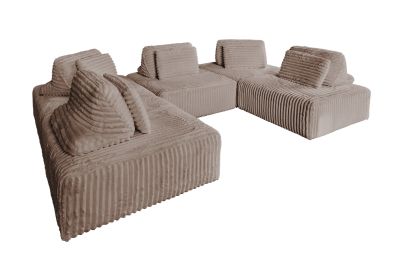 Vorschau: KAWOLA Modulsofa WIOLO SOFT 5 Module 5 Rückenkissen Weicher Breitcord taupe Vorschau: KAWOLA Modulsofa WIOLO SOFT 5 Module 5 Rückenkissen Weicher Breitcord taupe