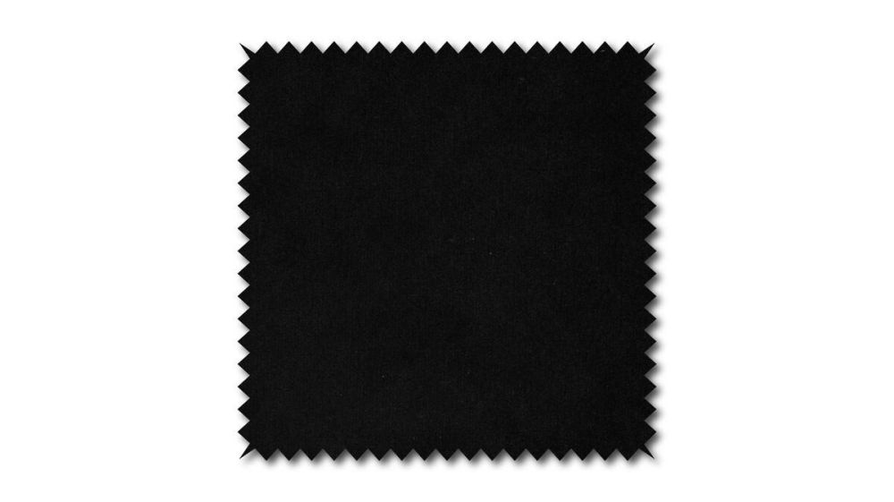 KAWOLA Stoffmuster Velvet schwarz 10x10cm