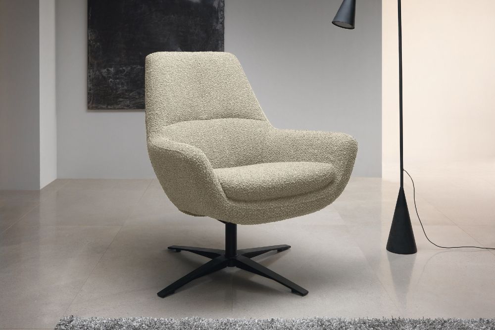 KAWOLA Drehsessel BALTIC Sessel Stoff taupe