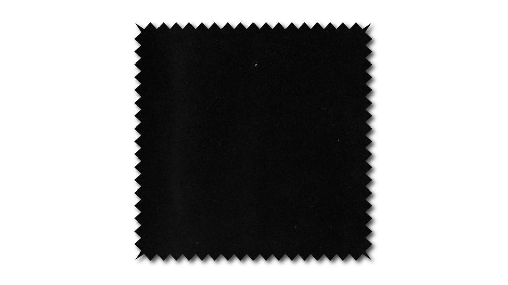 KAWOLA Stoffmuster Velvet schwarz 10x10cm