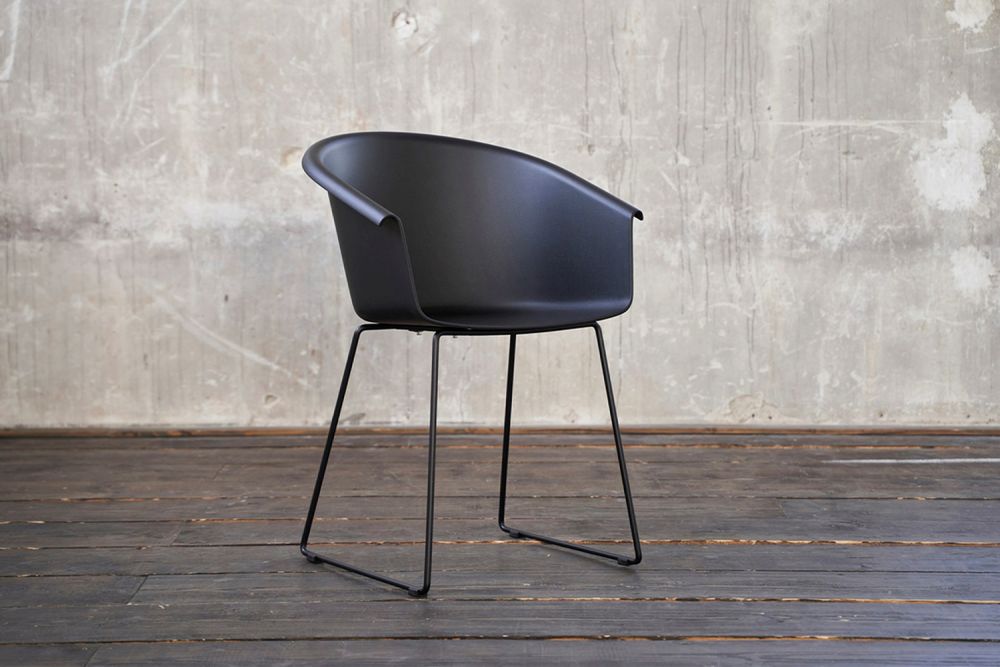 B-Ware KAWOLA Stuhl GISY Esszimmerstuhl Kunststoff schwarz