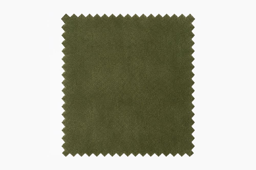 KAWOLA Stoffmuster Velvet olivgrün
