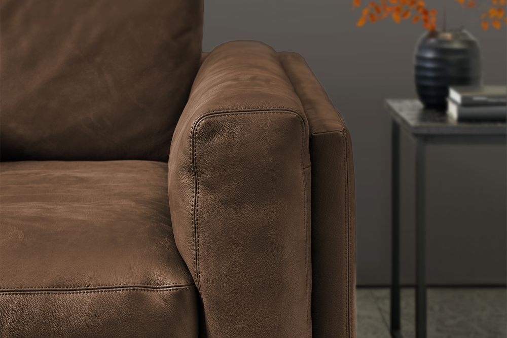 KAWOLA Big Sofa RAINA Leder braun