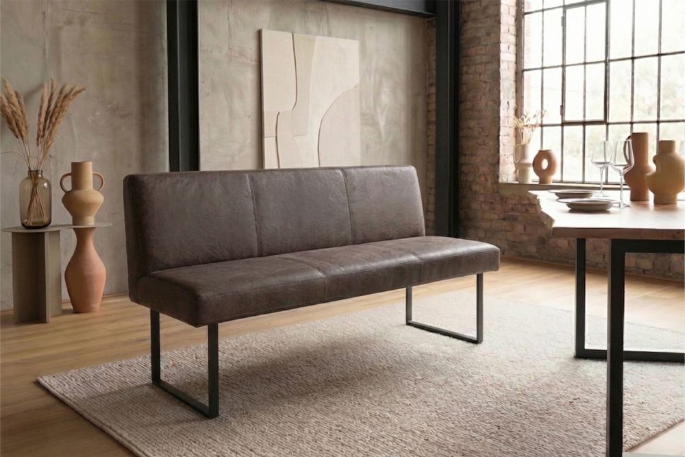 KAWOLA Esszimmerbank ELEEN Leder dunkelbraun